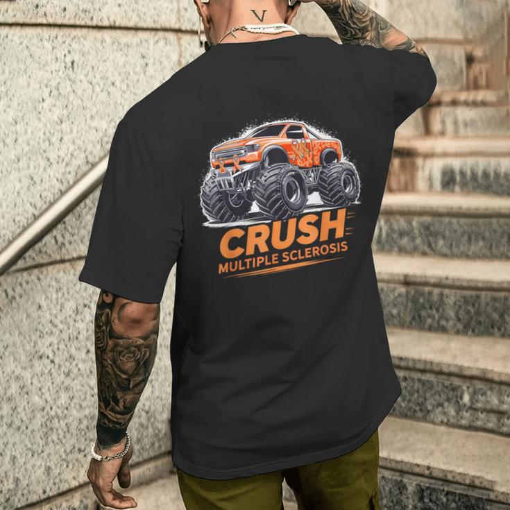 Crush Multiple Sclerosis Awareness Monster Truck Toddler Boy Men's T-shirt Back Print Gifts for Him