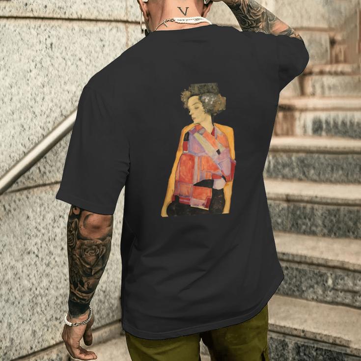 The Daydreamer ゲルティ・シーレ By エゴン・シーレ 1911 メンズTシャツ バックプリント 彼への贈り物