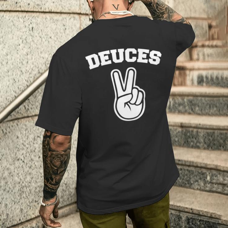 Deuces Finger Deuces 長袖tシャツ メンズTシャツ バックプリント 彼への贈り物