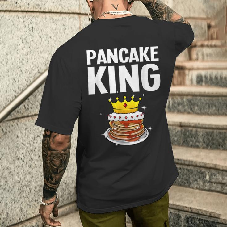 Divertente Pancake King Per Gli Amanti Dei Pancake Uomini Papà Ragazzi T-shirt da uomo con stampa posteriore Regalos para él