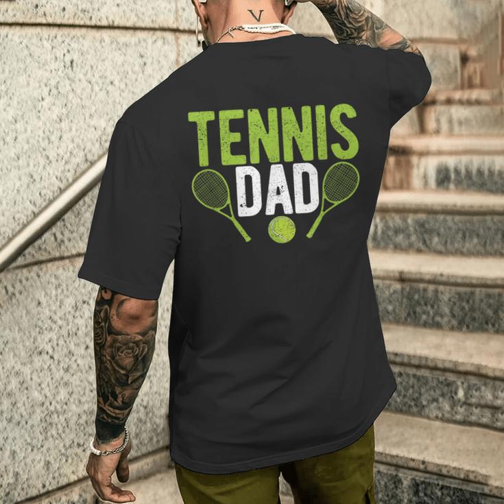 Divertente Papàportivo Giocatore Allenatore Fan Festa Del Papà Tennis Papà T-shirt da uomo con stampa posteriore Regalos para él