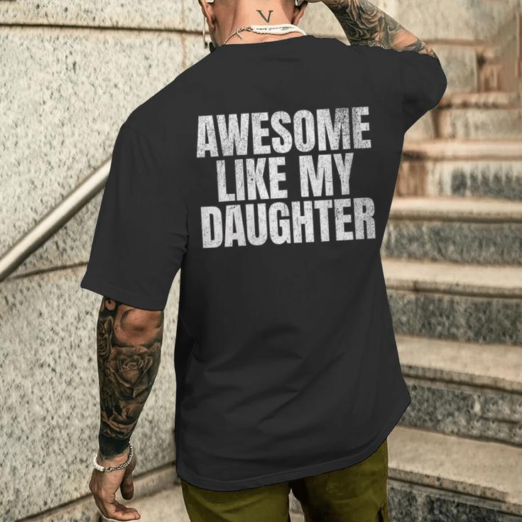 Donna Fantastico Come Mia Figlia Divertente La Festa Del Papà Con Collo A T-shirt da uomo con stampa posteriore Regalos para él