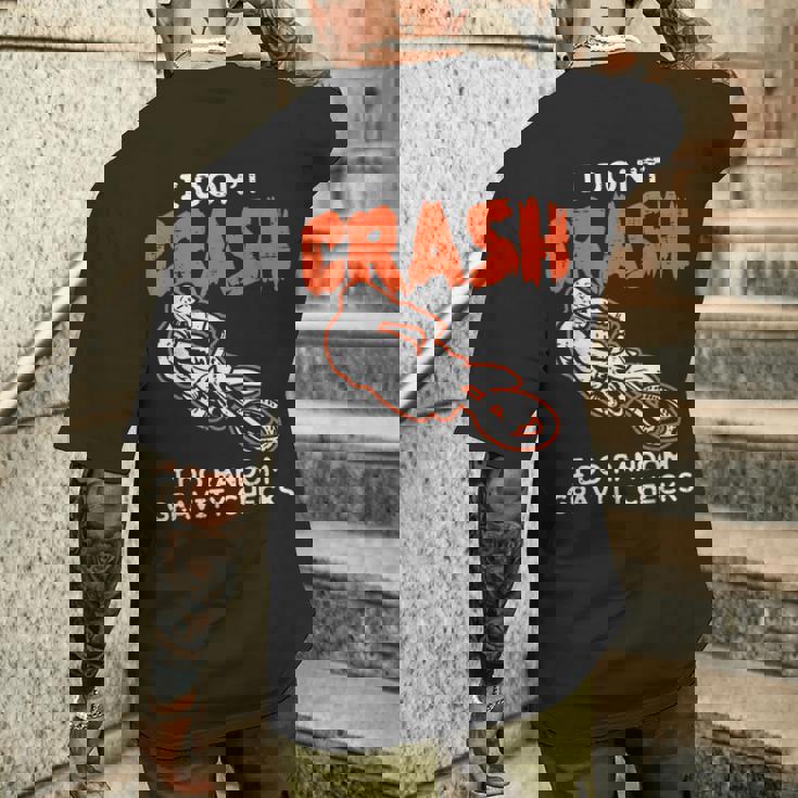 I Dont Crash ダートバイク 面白い モトクロス バイカー メンズ レディース キッズ メンズTシャツ バックプリント 彼への贈り物