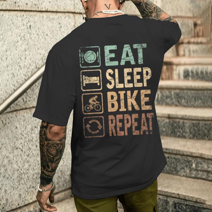 Eatleep Bike リピート自転車 メンズTシャツ バックプリント 彼への贈り物