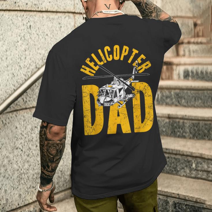 Elicottero Festa Del Papà Regalo Per Papà Pilota Di Elicotte T-shirt da uomo con stampa posteriore Regalos para él