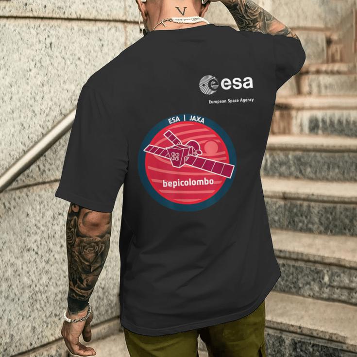 Esa欧州宇宙機関ミッションベピコロンボパッチ メンズTシャツ バックプリント 彼への贈り物