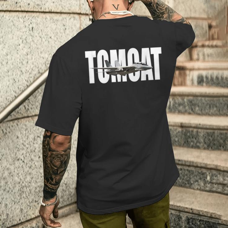 F-14 Tomcat F14 ファイタープレーン メンズTシャツ バックプリント 彼への贈り物