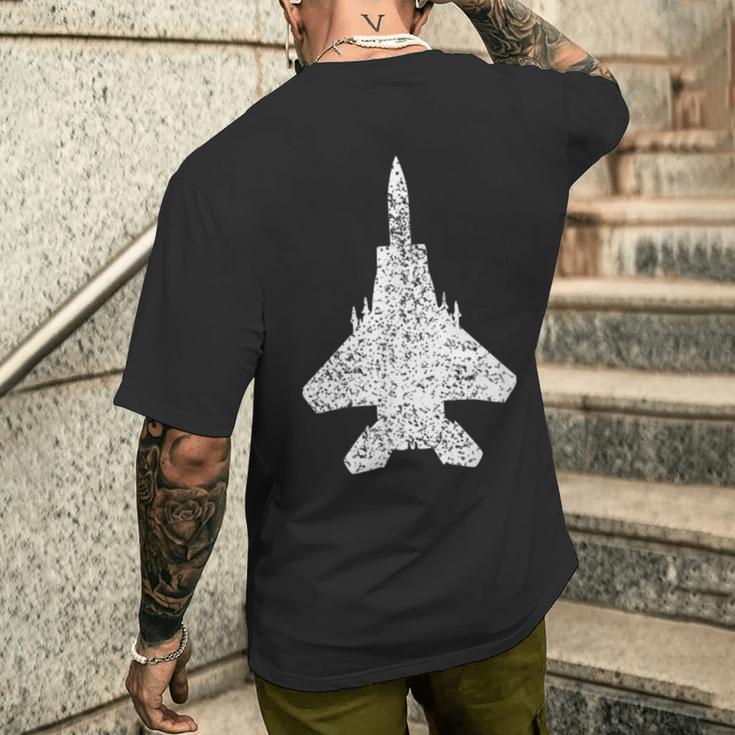 F-15 イーグルジェットファイター メンズTシャツ バックプリント 彼への贈り物