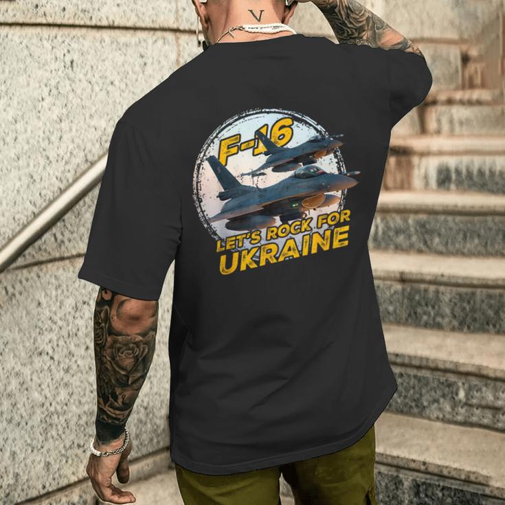 F-16 ウクライナ メンズTシャツ バックプリント 彼への贈り物