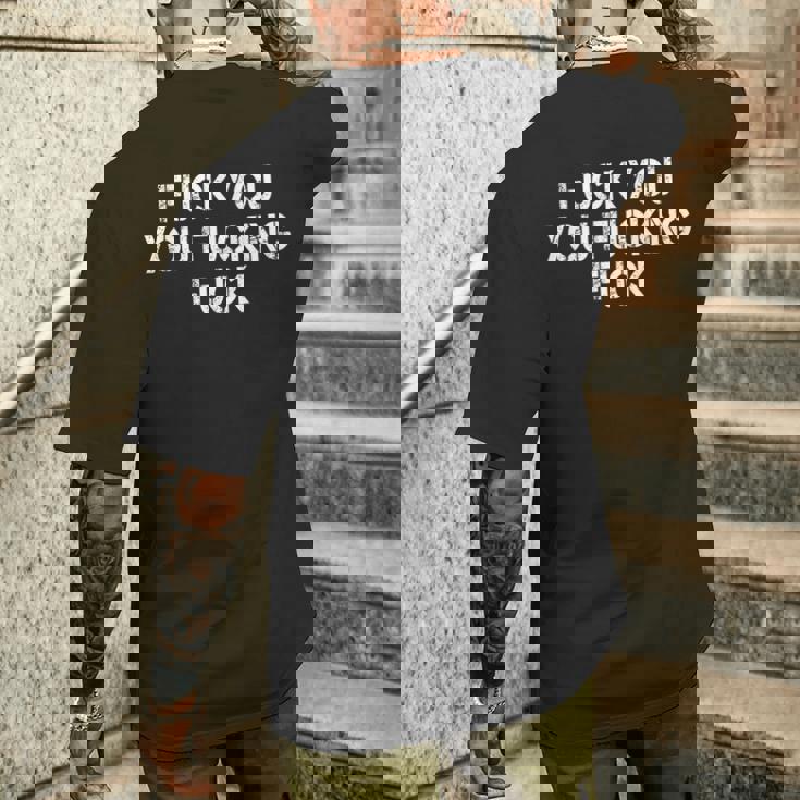 F Ck You F Cking F Ck 面白い皮肉tシャツ ギャグギフト メンズTシャツ バックプリント 彼への贈り物