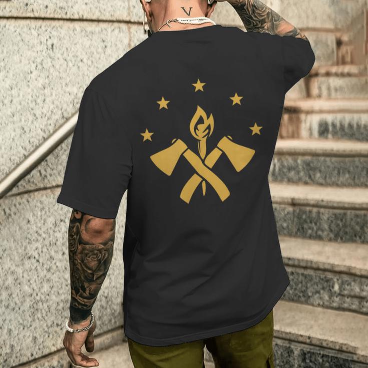 Fba マルーンフラッグ ファンデーション ブラック アメリカン メンズTシャツ バックプリント 彼への贈り物