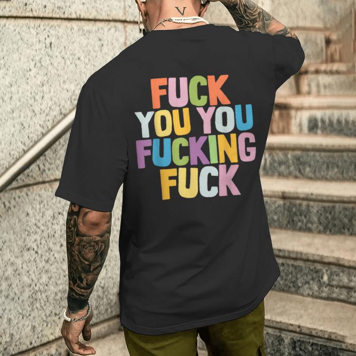 Fuck You Fucking Fuck メンズTシャツ バックプリント 彼への贈り物