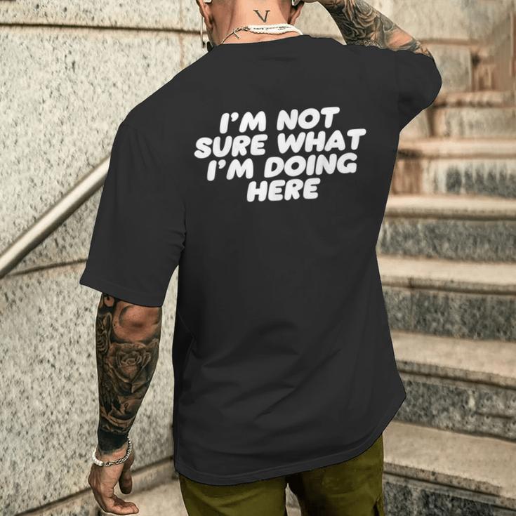 I'm Noture What I'm Doing Here Confused メンズTシャツ バックプリント 彼への贈り物