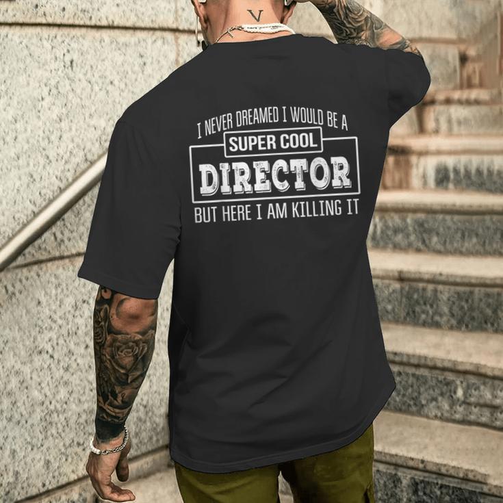 uper Cool Director 面白いギフト メンズTシャツ バックプリント 彼への贈り物