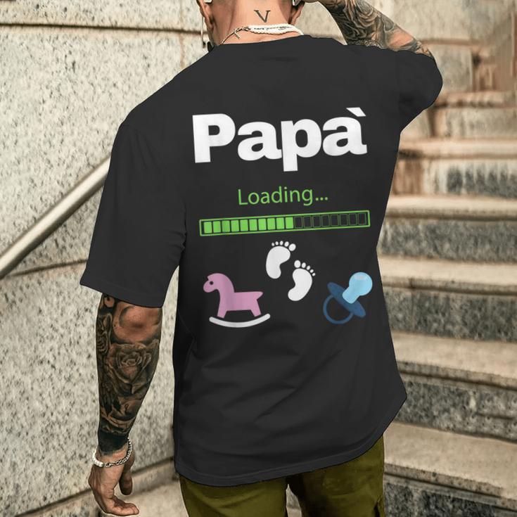 Futuro Papà Padre Daddy Loading Gravidanza Regalo Famiglia T-shirt da uomo con stampa posteriore Regalos para él