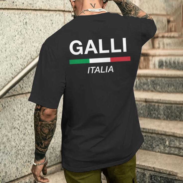 Galli イタリア製 ファミリーネーム イタリア 国旗 長袖tシャツ メンズTシャツ バックプリント 彼への贈り物