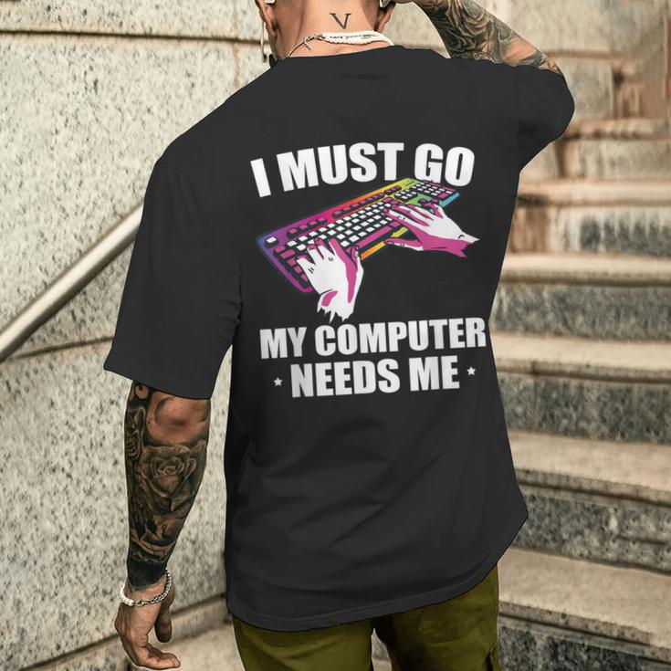Gamer Pcゲーム プログラマー It開発 メンズTシャツ バックプリント 彼への贈り物