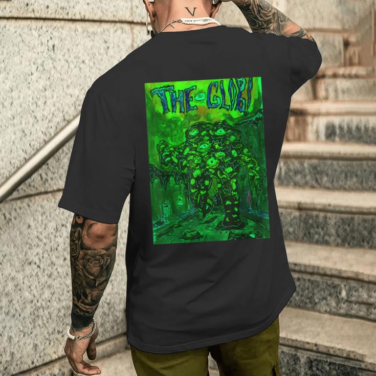 The Glob ビンテージ映画ポスター ホラー ゴス ハロウィン メンズTシャツ バックプリント 彼への贈り物