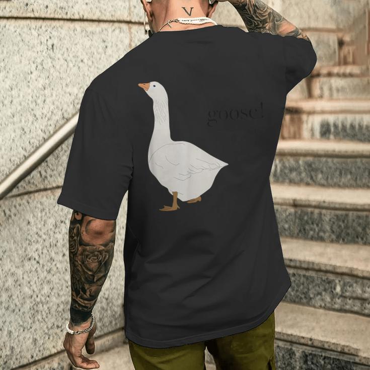Goose ガチョウ メンズ レディース キッズ ボーイズ ガールズ 池 メンズTシャツ バックプリント 彼への贈り物