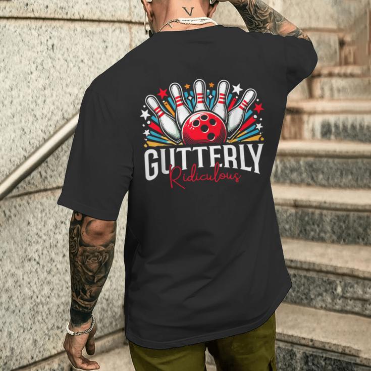 Gutterly とんでもないボーリングスポーツボウラー メンズTシャツ バックプリント 彼への贈り物