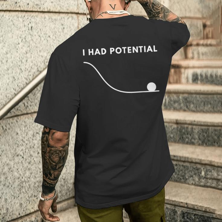 I Had Potential メンズTシャツ バックプリント 彼への贈り物