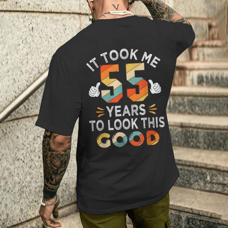 Happy 55Th Birthday メンズTシャツ バックプリント 彼への贈り物
