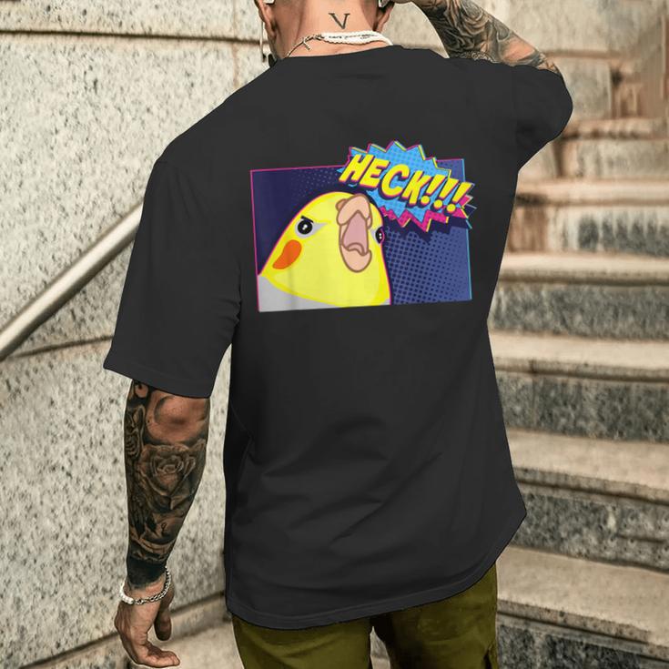 Heck Cockatiel Birb Memes Angry Parrot Lover メンズTシャツ バックプリント 彼への贈り物