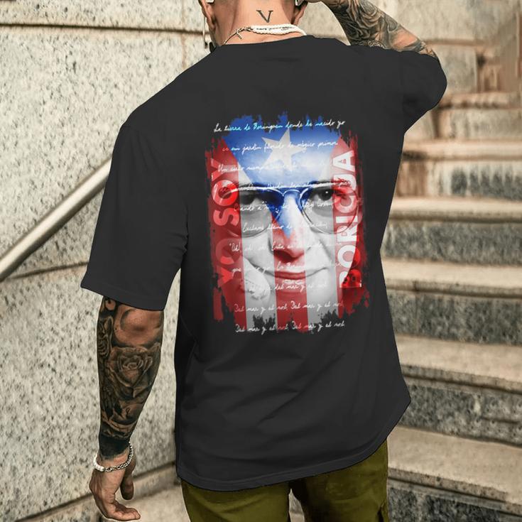 Hector Lavoe Yooy Boricua プエルトリコ国旗 La Borinquena メンズTシャツ バックプリント 彼への贈り物
