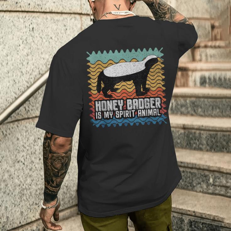 Honey Badger Is Mypirit Animal メンズTシャツ バックプリント 彼への贈り物