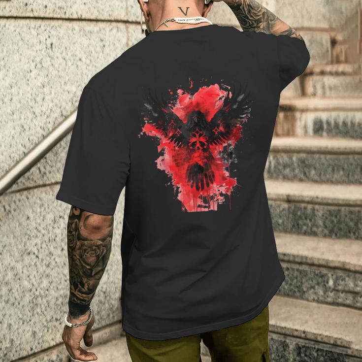 Huginiking Raven Odinsalhalla 北欧神話 メンズTシャツ バックプリント 彼への贈り物