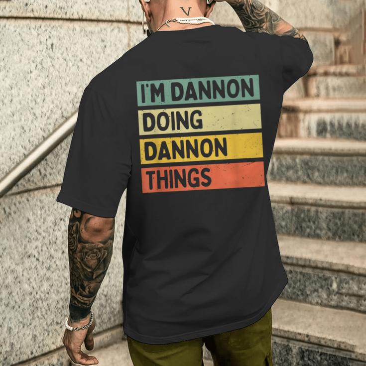 I'm Dannon Doing Dannon Things 面白い名言 メンズTシャツ バックプリント 彼への贈り物