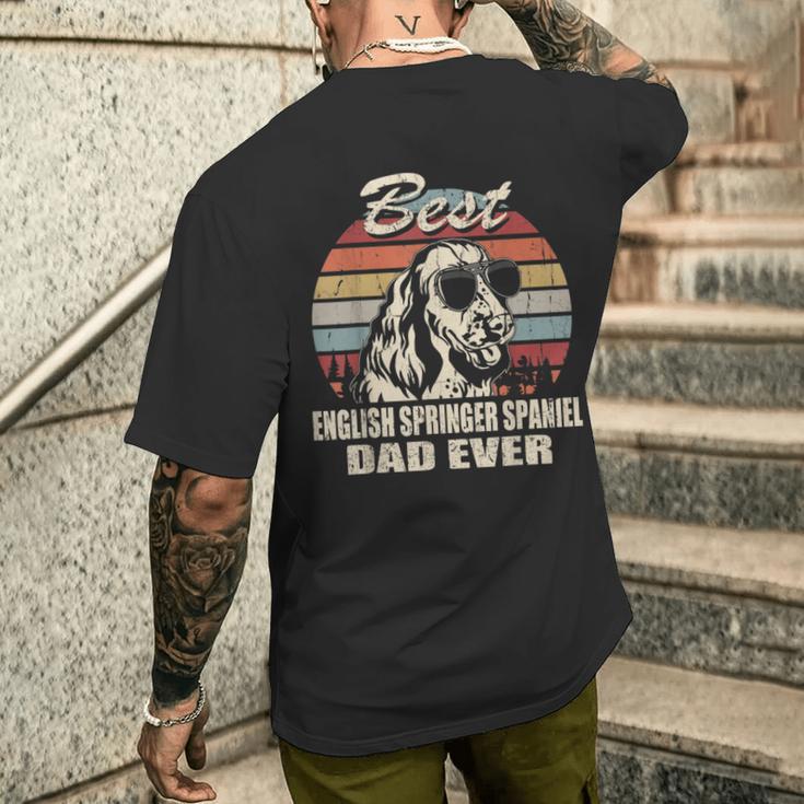 Il Miglior Papà Inglesepringerpaniel Dad Everintage Retro Dad T-shirt da uomo con stampa posteriore Regalos para él
