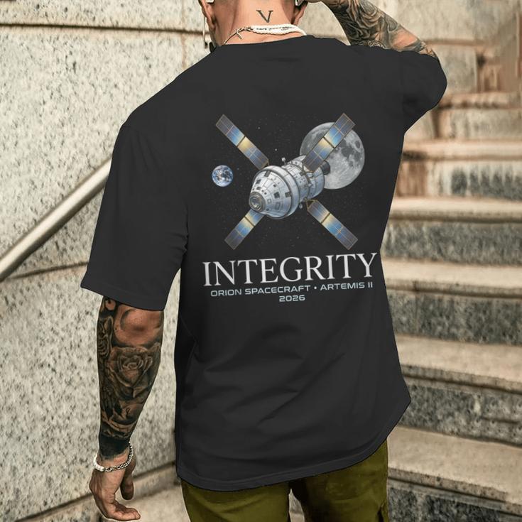 Integrity Orionpacecraft Artemis Ii 2026 宇宙 月 探査 愛好家 軌道船 メンズTシャツ バックプリント 彼への贈り物