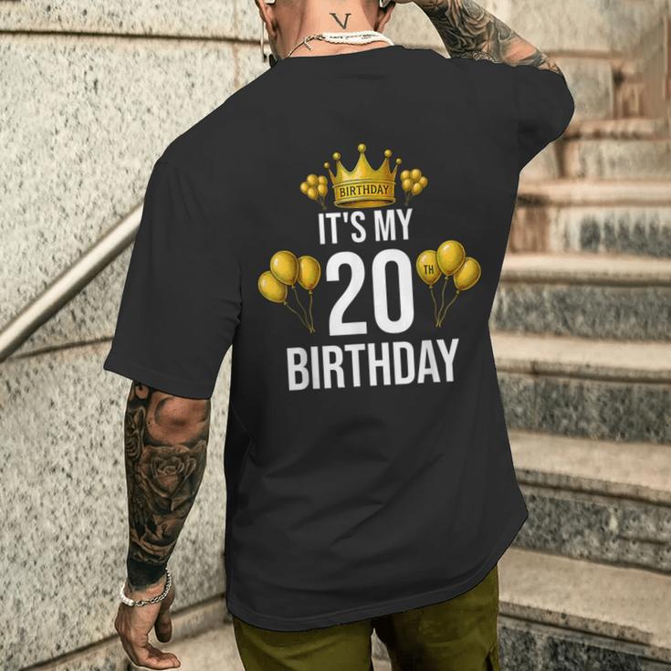 It's My 20Th Birthday Party 20歳 誕生日 メンズ レディース メンズTシャツ バックプリント 彼への贈り物