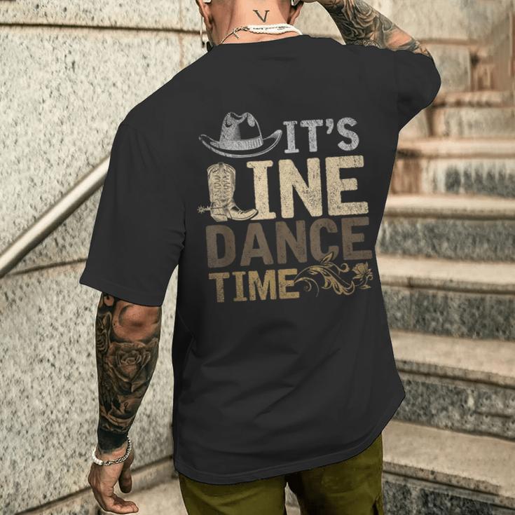 Its Line Dance Time ギフトアイデア ホースダンスライン メンズTシャツ バックプリント 彼への贈り物
