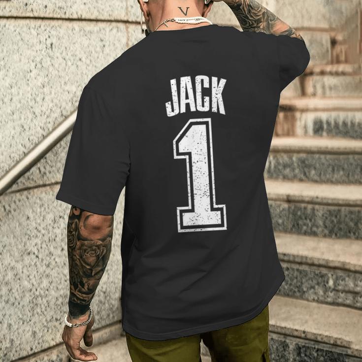 Jackサポーター番号 1番の大ファン メンズTシャツ バックプリント 彼への贈り物