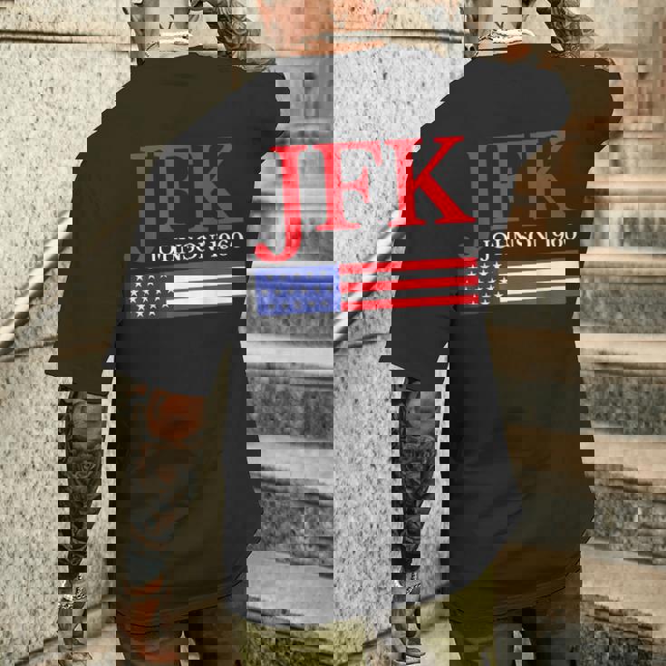 Jfk ヴィンテージ 政治 ジョン F ケネディ ジョンソン 1960 メンズTシャツ バックプリント 彼への贈り物