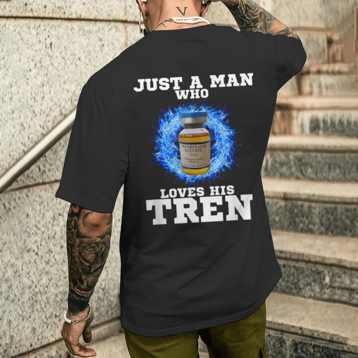 Just A Man Who Loves His Tren メンズTシャツ バックプリント 彼への贈り物
