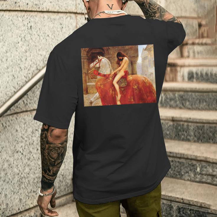 Lady Godiva ヌード ペインティング メンズTシャツ バックプリント 彼への贈り物