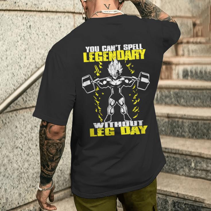 Leg Day ボディビルディング スクワット ジム モチベーションスクワット メンズTシャツ バックプリント 彼への贈り物