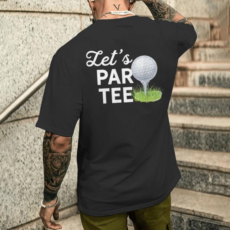 Let's Par ゴルフボール ティーピン付き 面白いゴルフクラブtシャツ メンズTシャツ バックプリント 彼への贈り物