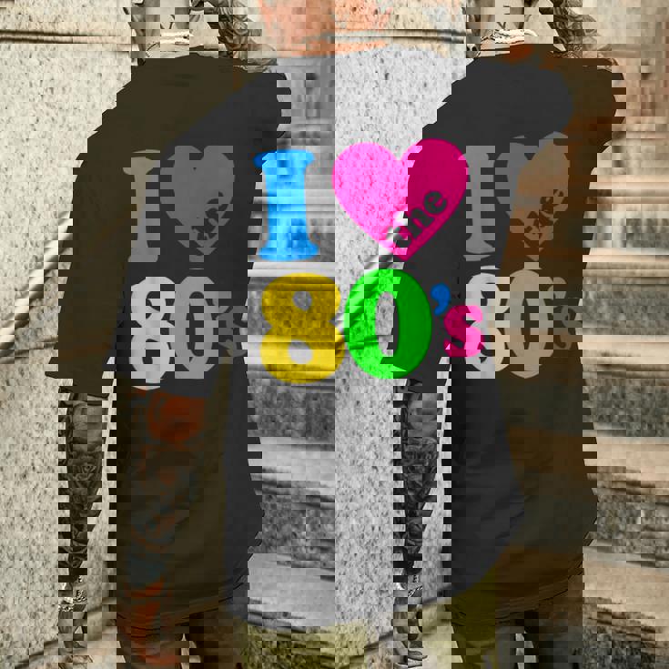 I Love The 80'S 80年代パーティードレスレトロ1980年代テーマ メンズTシャツ バックプリント 彼への贈り物