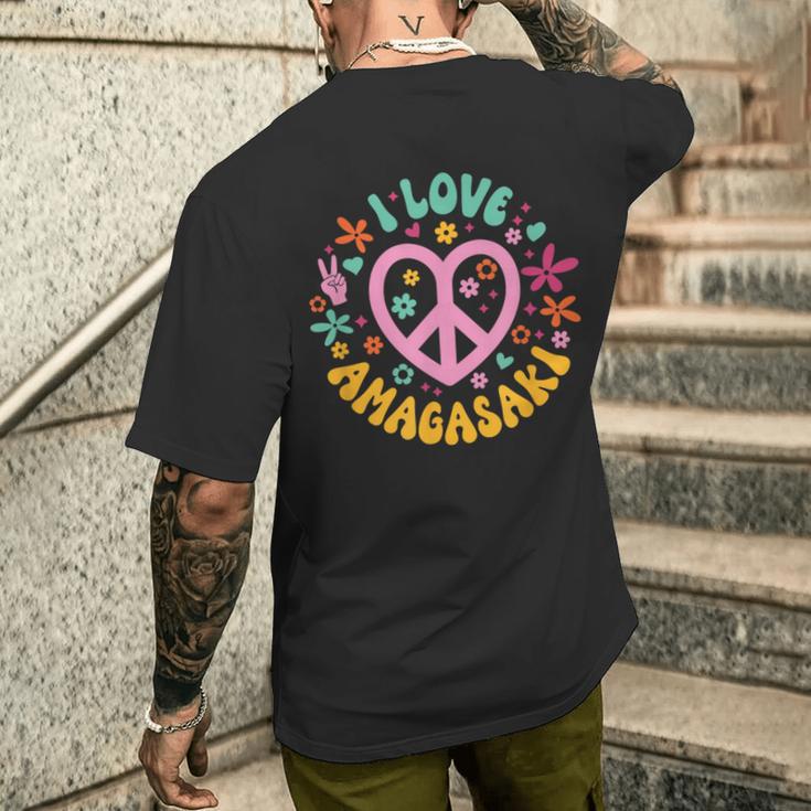 I Love Amagasaki アイ・ラブ・アマガサキ メンズTシャツ バックプリント 彼への贈り物
