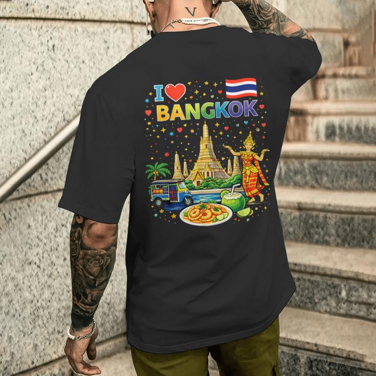 I Love Bangkok タイ旅行お土産 メンズTシャツ バックプリント 彼への贈り物