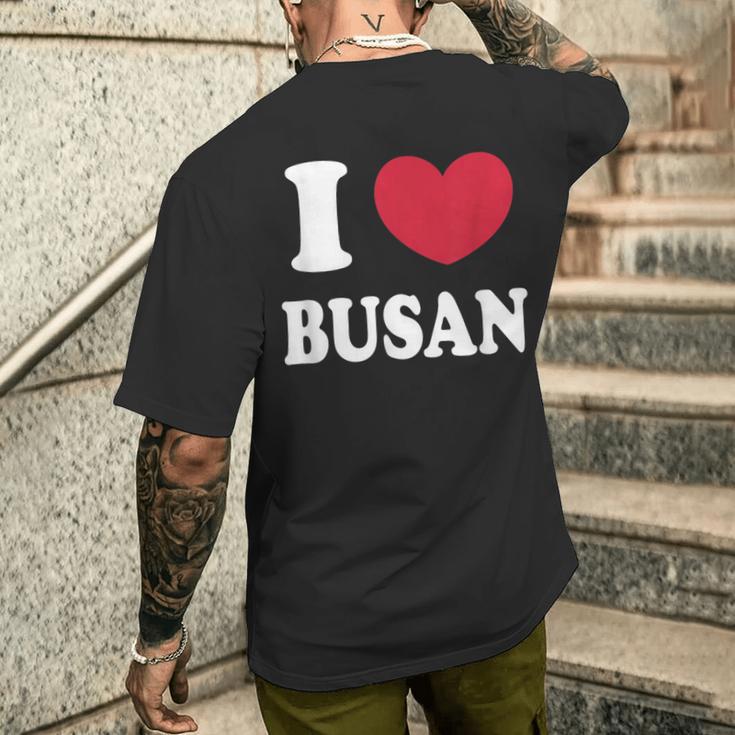 I Love Busan 釜山が大好きです メンズTシャツ バックプリント 彼への贈り物