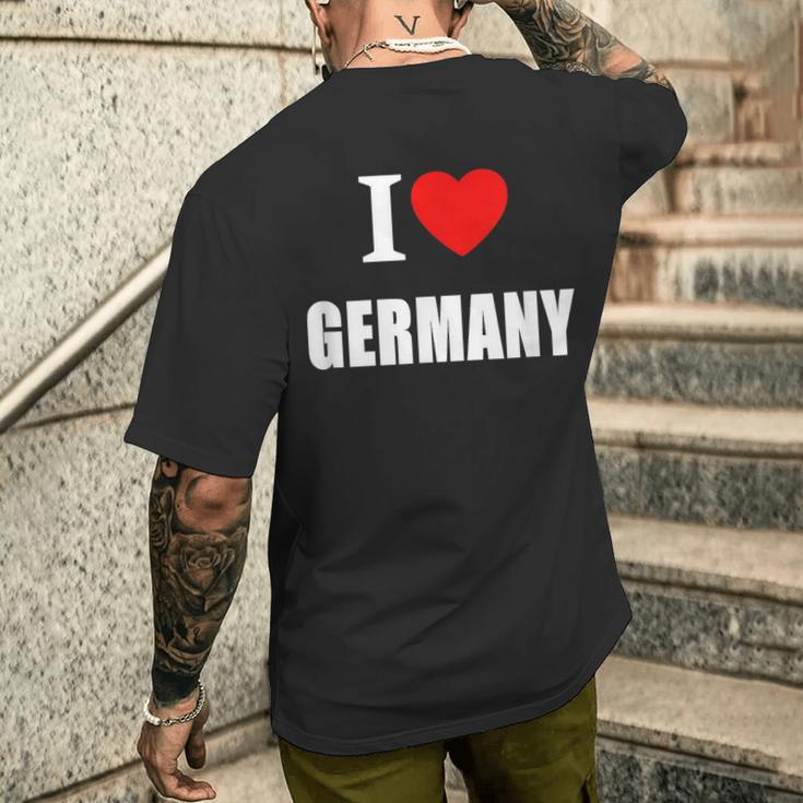 I Love Germany ドイツ サンシャイン ドイツ サマーホリデー メンズTシャツ バックプリント 彼への贈り物
