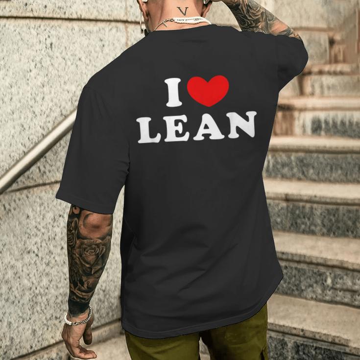 I Love Lean 私は愛する Lean メンズTシャツ バックプリント 彼への贈り物
