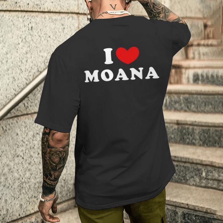 I Love Moana 私は愛する Moana メンズTシャツ バックプリント 彼への贈り物