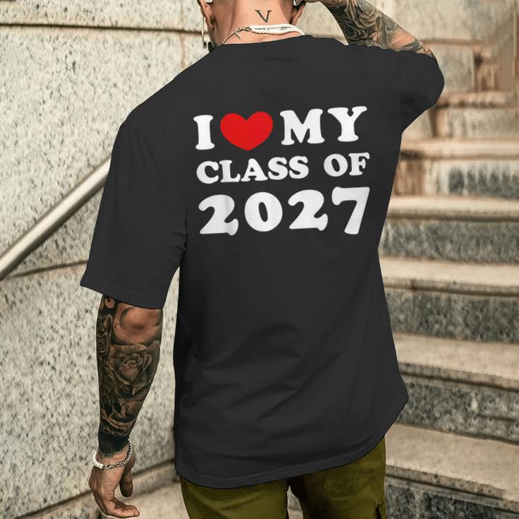 I Love My Class Of 2027 私は2027年のクラスが大好きで、2027年のクラスが好きです メンズTシャツ バックプリント 彼への贈り物