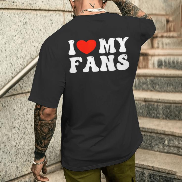 I Love My Fans メンズTシャツ バックプリント 彼への贈り物